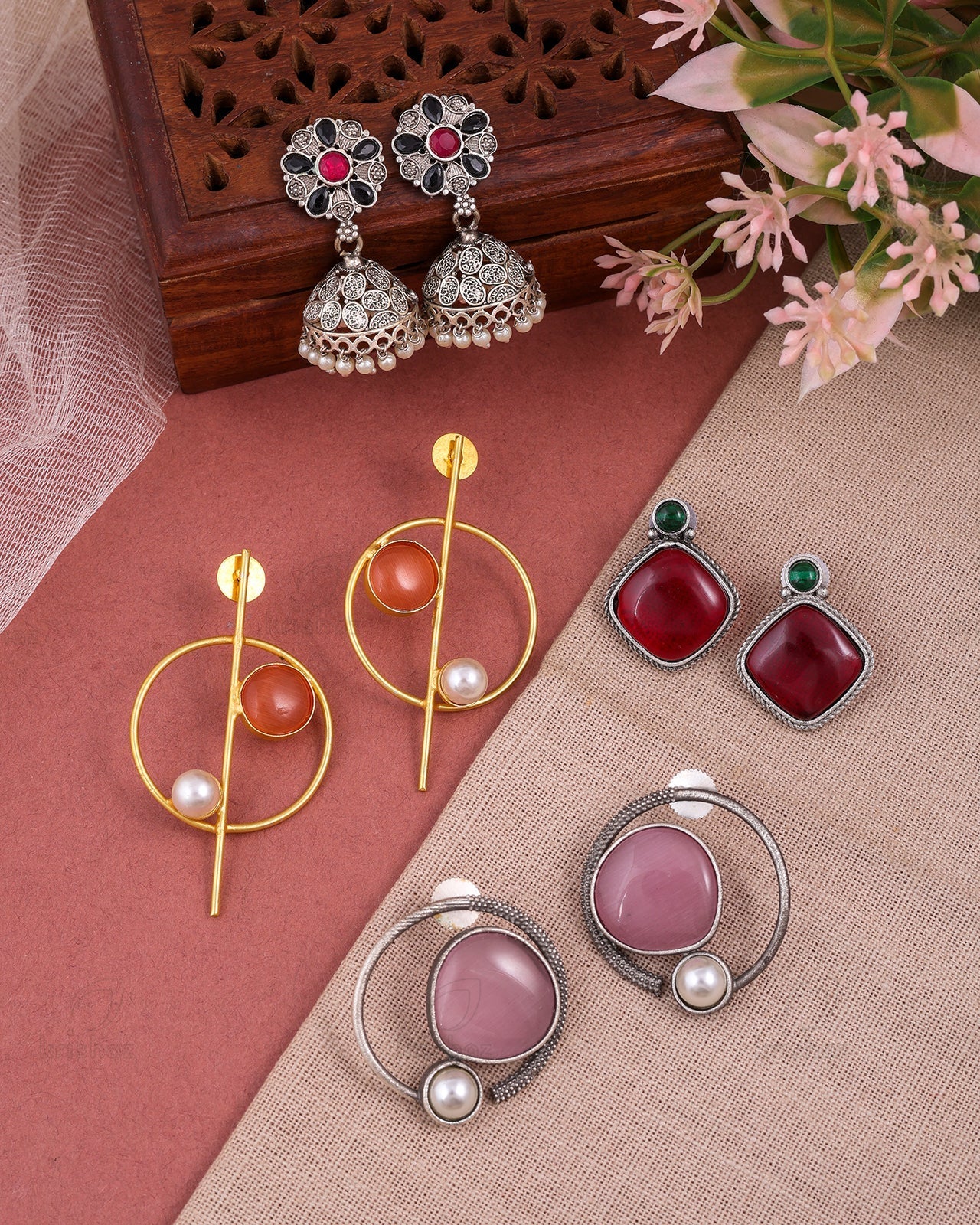 Agrima Combo Earring Set