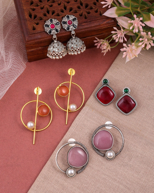 Agrima Combo Earring Set