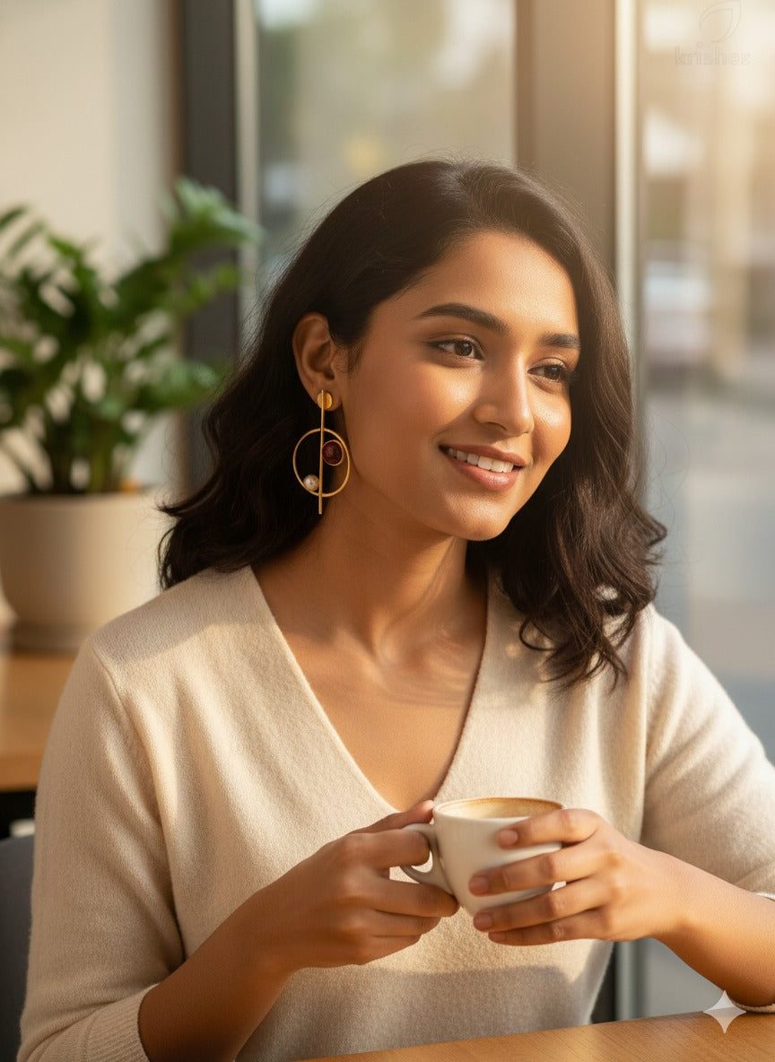 Galaxy Gold Stud Earring