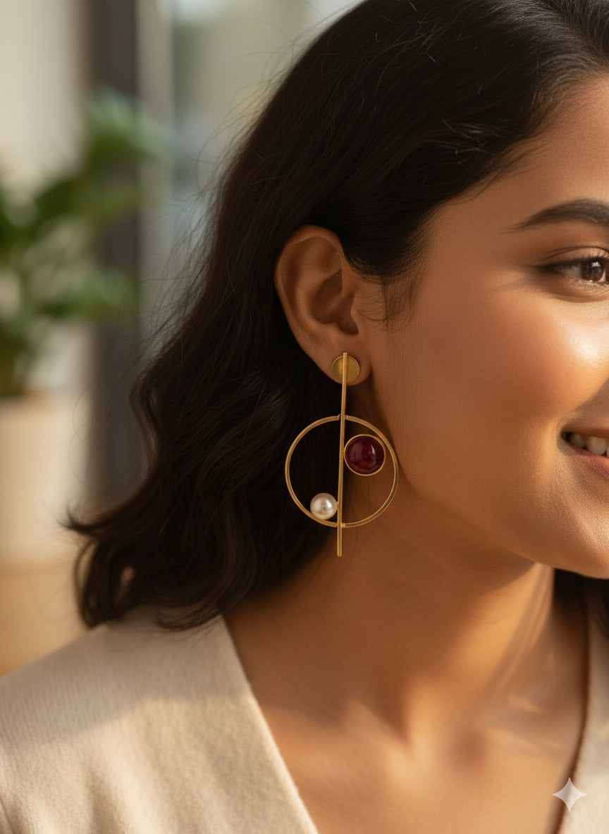 Galaxy Gold Stud Earring