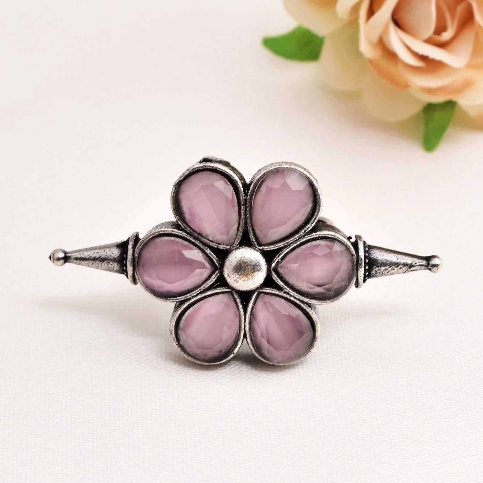 Pastel Bloom Statement Ring