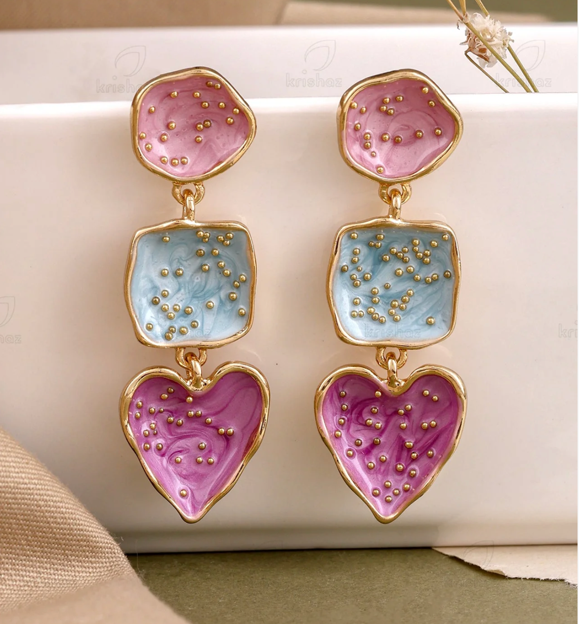 Pastel Romance Triple Drop Earring