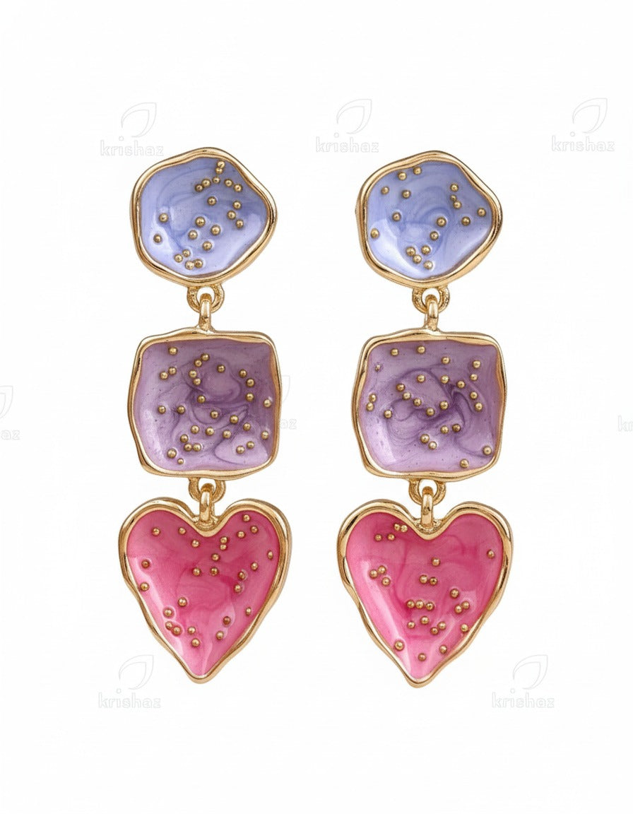 Pastel Romance Triple Drop Earring