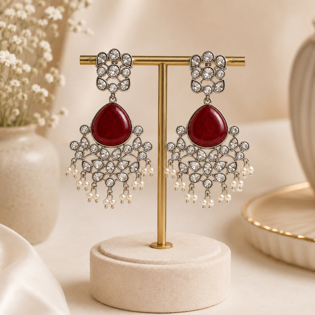 Traditional Polki Bridal Earring