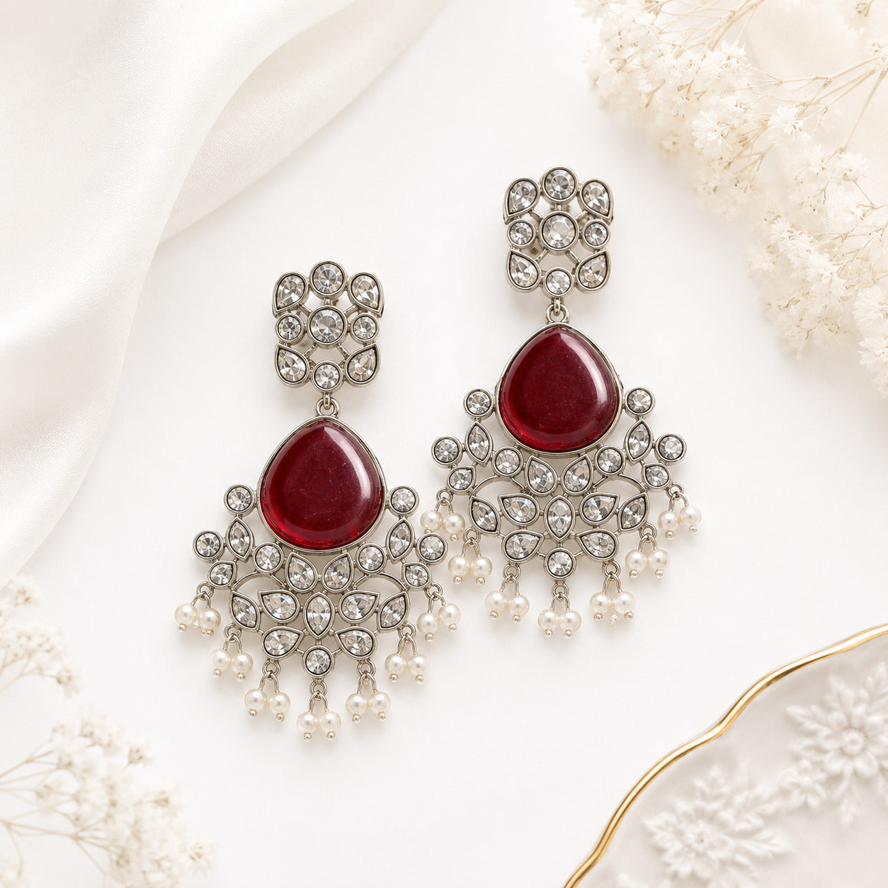 Traditional Polki Bridal Earring
