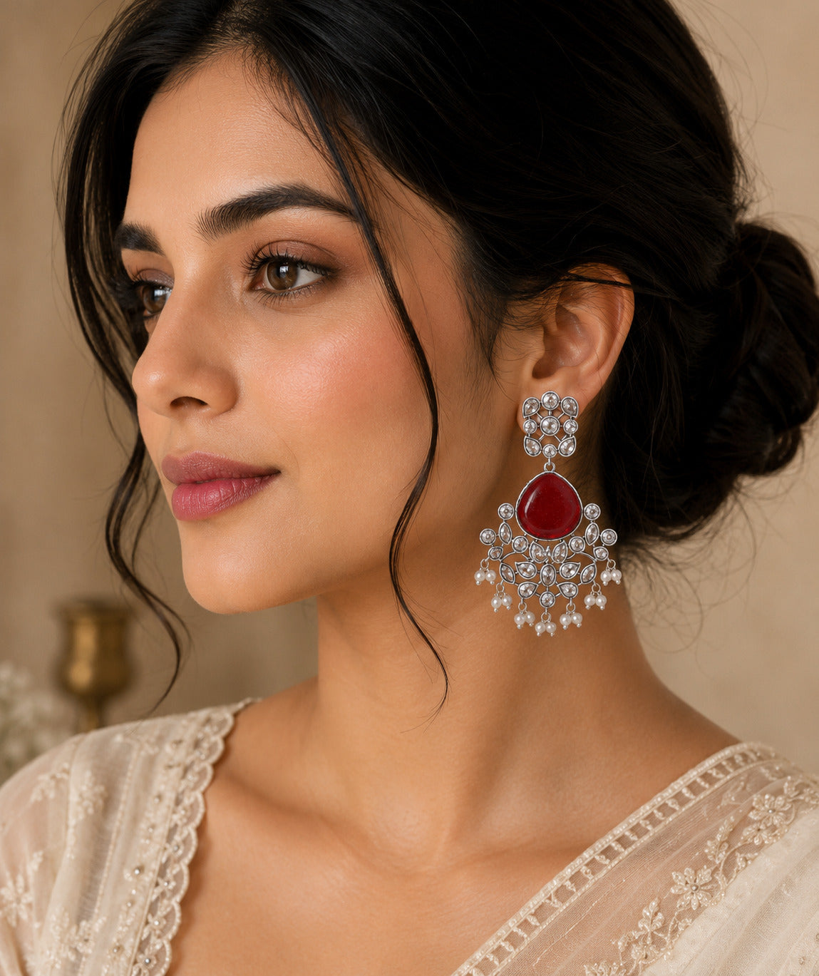 Traditional Polki Bridal Earring