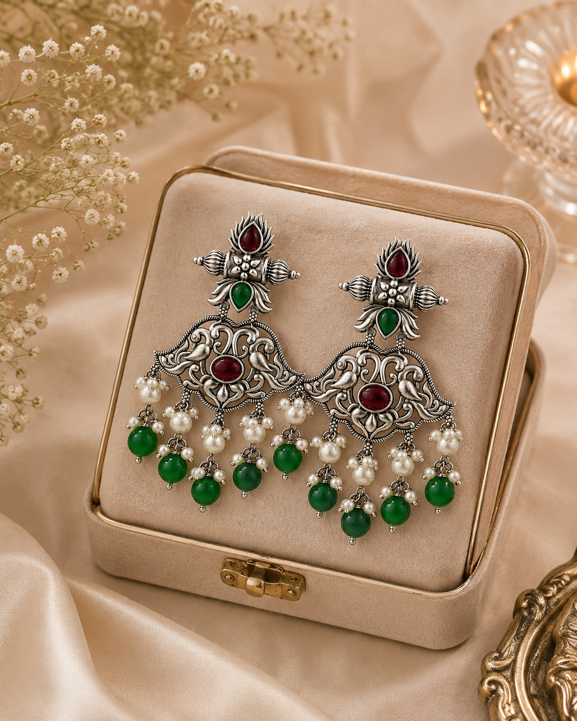 Peacock Chandbali Earring