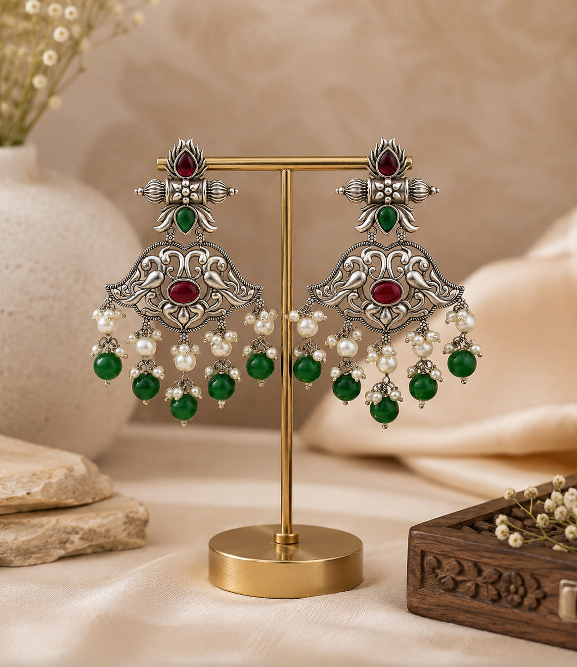 Peacock Chandbali Earring